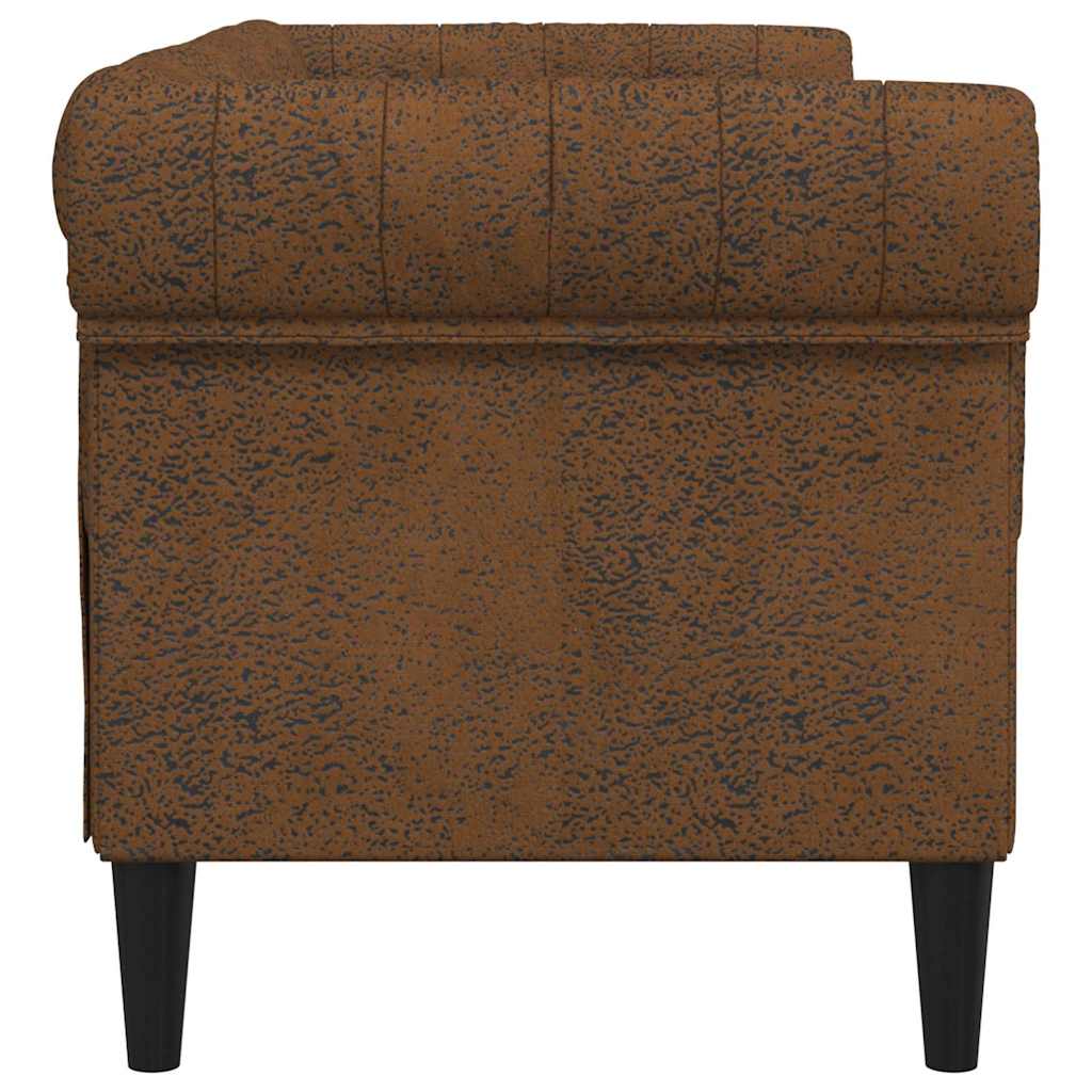 Chesterfield Sofa with Cushion Brown 182.5 x 74.5 x 74.5 cm
